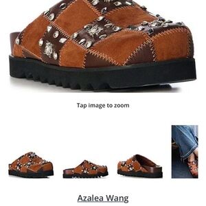 Pre owned women’s Azalea Wang rhinestone mule clogs